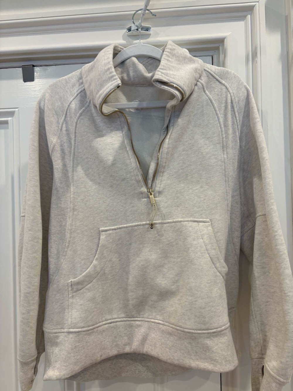 Lululemon Heathered Bone Half-Zip Pullover Sweatshirt (XS/S)
